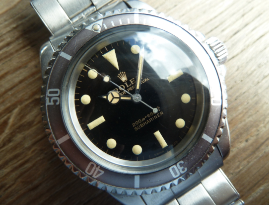 Submariner 5513 gilt+ Oyster bracelet + Fat font insert